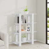 Book Cabinet/Room Divider White 100x30x123.5 cm - Rear View