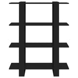 Book Cabinet/Room Divider Black 100x30x123.5 cm