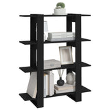 Book Cabinet/Room Divider Black 100x30x123.5 cm - 45-Degree Angle