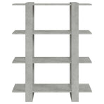 Book Cabinet/Room Divider Concrete Grey 100x30x123.5 cm