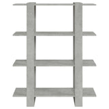 Book Cabinet/Room Divider Concrete Grey 100x30x123.5 cm - Side View