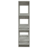 Book Cabinet/Room Divider Concrete Grey 100x30x123.5 cm - Top-Down View