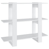 Book Cabinet/Room Divider White 100x30x87 cm - Front View