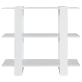 Book Cabinet/Room Divider White 100x30x87 cm - Side View