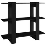 Book Cabinet/Room Divider Black 100x30x87 cm - Front View