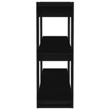 Book Cabinet/Room Divider Black 100x30x87 cm