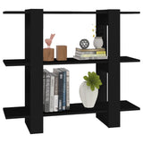 Book Cabinet/Room Divider Black 100x30x87 cm - 45-Degree Angle