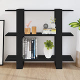 Book Cabinet/Room Divider Black 100x30x87 cm - Rear View