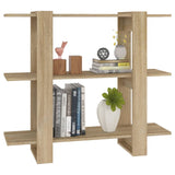 Book Cabinet/Room Divider Sonoma Oak 100x30x87 cm - 45-Degree Angle