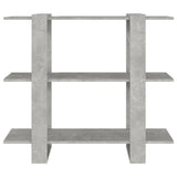 Book Cabinet/Room Divider Concrete Grey 100x30x87 cm