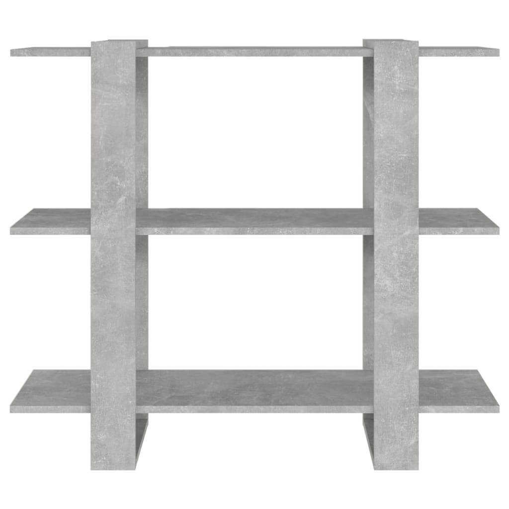 Book Cabinet/Room Divider Concrete Grey 100x30x87 cm
