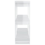 Book Cabinet/Room Divider High Gloss White 100x30x87 cm