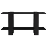 Book Cabinet Black 100x30x51 cm Engineered Wood - Side View