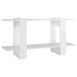 Book Cabinet High Gloss White 100x30x51 cm Engineered Wood