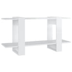 Book Cabinet High Gloss White 100x30x51 cm Engineered Wood