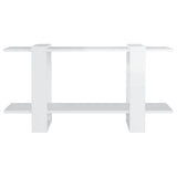 Book Cabinet High Gloss White 100x30x51 cm Engineered Wood