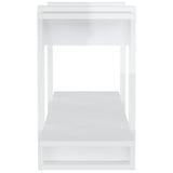 Book Cabinet High Gloss White 100x30x51 cm Engineered Wood