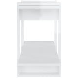 Book Cabinet High Gloss White 100x30x51 cm Engineered Wood - Top-Down View