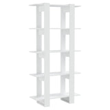 Book Cabinet/Room Divider White 80x30x160 cm Engineered Wood - Front View