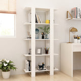 Book Cabinet/Room Divider White 80x30x160 cm Engineered Wood - Side View