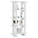 Book Cabinet/Room Divider White 80x30x160 cm Engineered Wood - Top-Down View