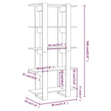 Book Cabinet/Room Divider White 80x30x160 cm Engineered Wood
