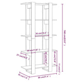 Book Cabinet/Room Divider Black 80x30x160 cm Engineered Wood - Close-Up Angle