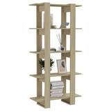 Book Cabinet/Room Divider Sonoma Oak 80x30x160 cm Engineered Wood - Top-Down View