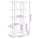 Book Cabinet/Room Divider Sonoma Oak 80x30x160 cm Engineered Wood