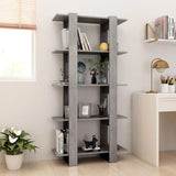 Book Cabinet/Room Divider Concrete Grey 80x30x160 cm Engineered Wood - Side View