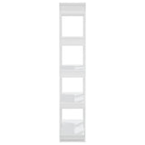Book Cabinet/Room Divider High Gloss White 80x30x160 cm