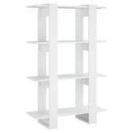 Book Cabinet/Room Divider White 80x30x123.5 cm