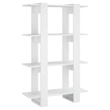 Book Cabinet/Room Divider White 80x30x123.5 cm - Front View