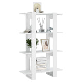 Book Cabinet/Room Divider White 80x30x123.5 cm - Top-Down View