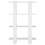 Book Cabinet/Room Divider White 80x30x123.5 cm