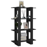 Book Cabinet/Room Divider Black 80x30x123.5 cm - Top-Down View
