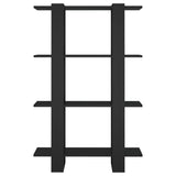 Book Cabinet/Room Divider Black 80x30x123.5 cm