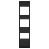 Book Cabinet/Room Divider Black 80x30x123.5 cm - Rear View