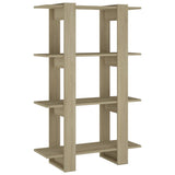 Book Cabinet/Room Divider Sonoma Oak 80x30x123.5 cm - Front View