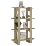Book Cabinet/Room Divider Sonoma Oak 80x30x123.5 cm - Top-Down View