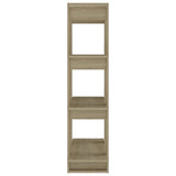 Book Cabinet/Room Divider Sonoma Oak 80x30x123.5 cm - Rear View