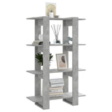 Book Cabinet/Room Divider Concrete Grey 80x30x123.5 cm - Top-Down View