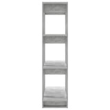 Book Cabinet/Room Divider Concrete Grey 80x30x123.5 cm - Rear View
