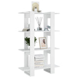 Book Cabinet/Room Divider High Gloss White 80x30x123.5 cm - Top-Down View