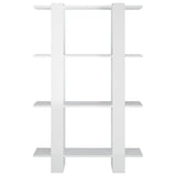 Book Cabinet/Room Divider High Gloss White 80x30x123.5 cm - 45-Degree Angle