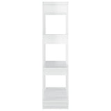 Book Cabinet/Room Divider High Gloss White 80x30x123.5 cm - Rear View