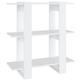 Book Cabinet/Room Divider White 80x30x87 cm - Front View