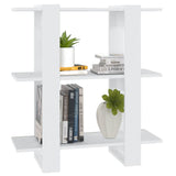Book Cabinet/Room Divider White 80x30x87 cm - Top-Down View