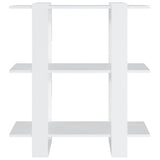 Book Cabinet/Room Divider White 80x30x87 cm - 45-Degree Angle