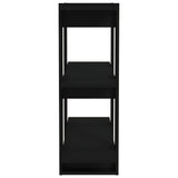 Book Cabinet/Room Divider Black 80x30x87 cm - Rear View